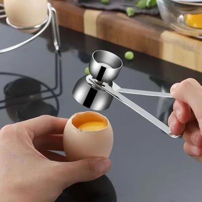 Metal Boiled Egg Creative Gadgets Double Head Eggshell Opener 304 Stainless Steel Egg Scissors Kitchen Cooking Accessories Tools
