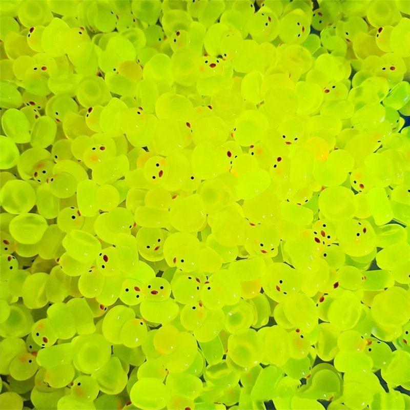 

10 шт./лот, мини-светящиеся желтые миниатюры цыплят, мини-фигурка, светящаяся в темноте сказочное украшение для сада, мох, террариум, микропейзаж 1.7x1.7cm разноцветный