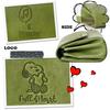 Peanuts 73342 Snoopy Wallet Short Wallet with Snap Button Closure and Character Green Pouch, Embossing, Women's,