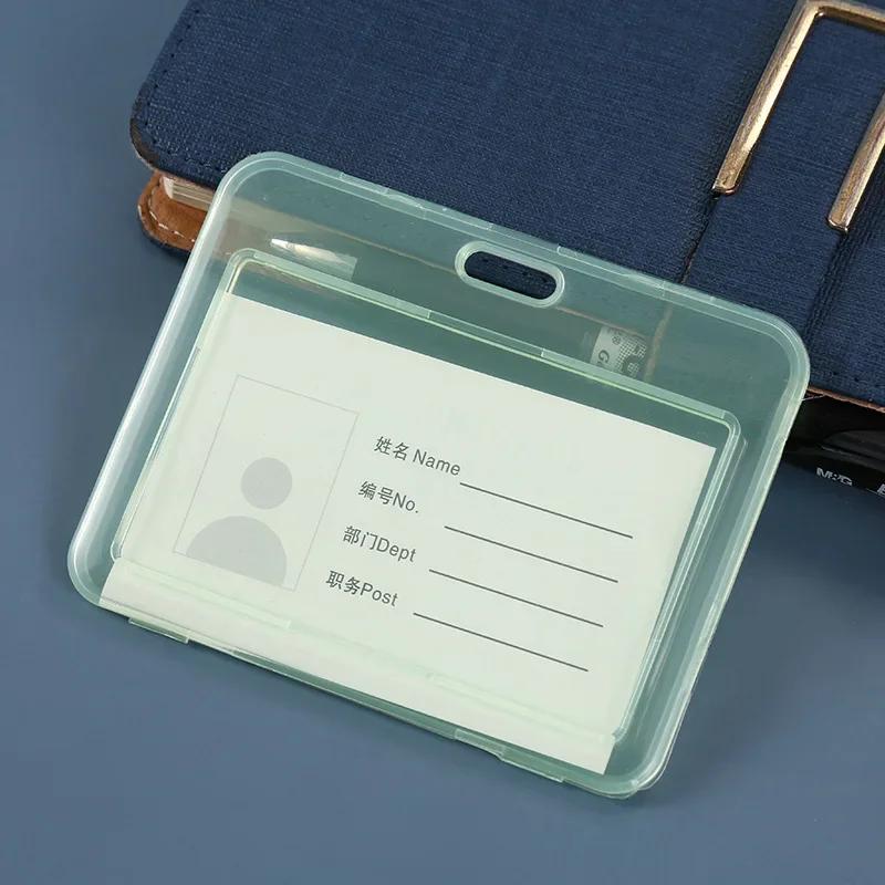 Retractable Clear Waterproof Card Cover Business Credit Cards Bank ID Card Sleeve Protect Holder Case for Student Women Men