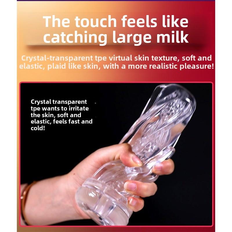 Angel Aeroplane Cup Transparent Silicone Male Sucking Negative Pressure Training Masturbator Exercise Adult Erotic Sexual Use