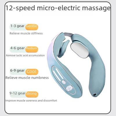 Przenośny, ładowalny masażer pulsacyjny na szyję i ciało z terapią ciepłem