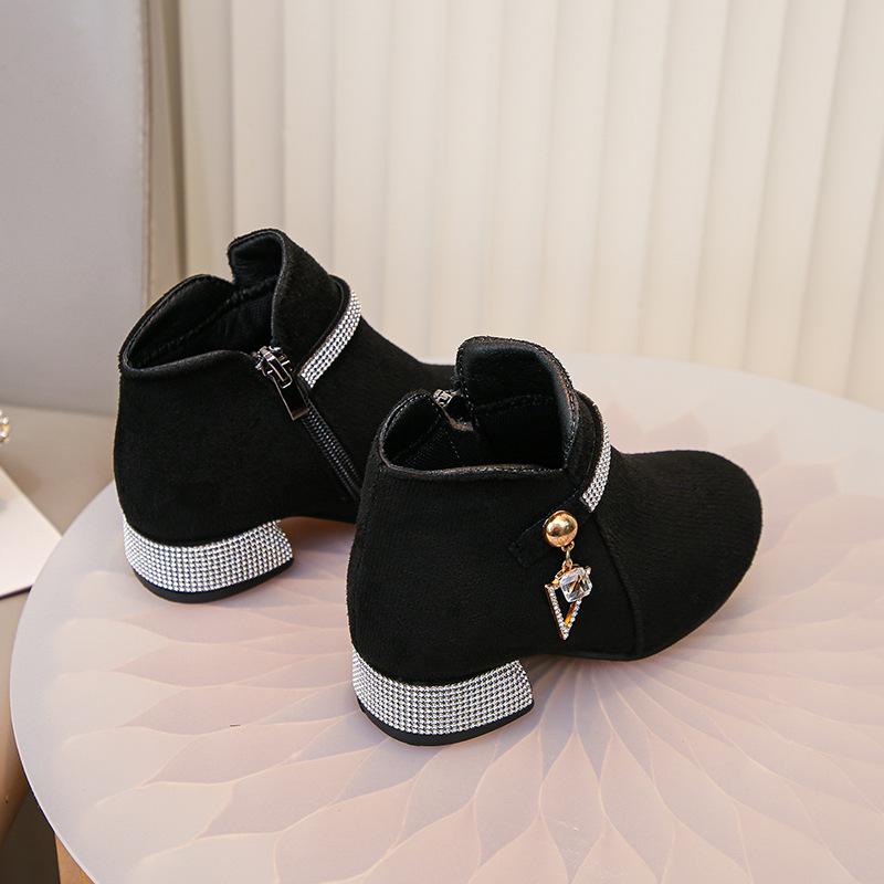 Girls' Korean Style Princess Ankle Boots - Spring Arrival, Short Student Boots, Parent-Child, 25MM Heels
