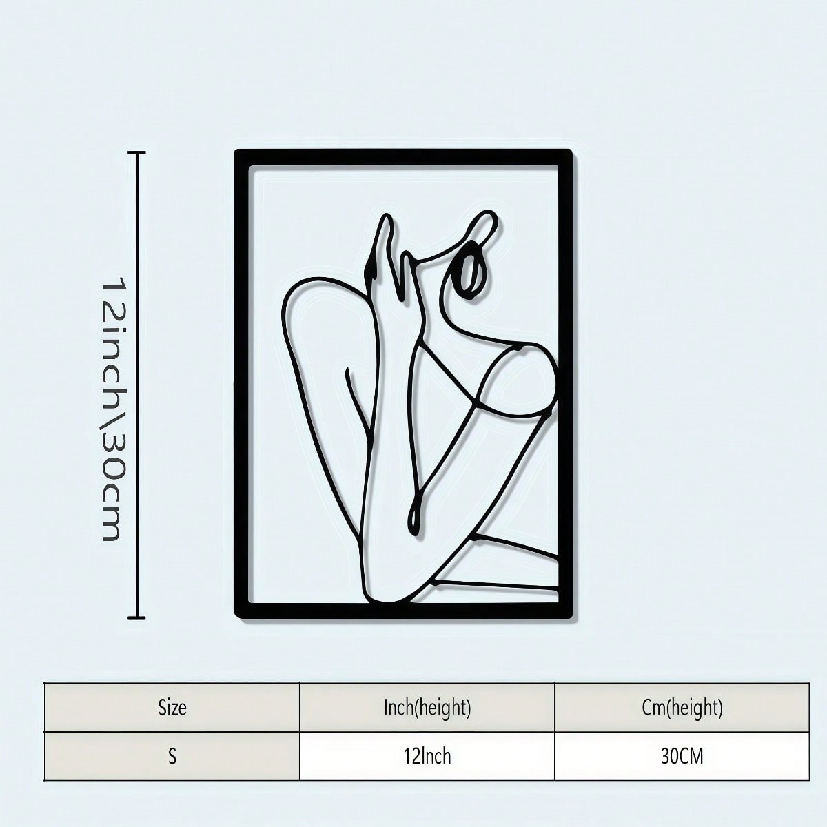 

Abstract Metal Female Silhouette Wall Art Powder Coated Home Decor Statue різнокольоровий