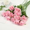 Artificial Rose Flower Realistic Long Stem Faux Silk Rose Bouquet for Valentine's Day Home Wedding Party Centerpiece Flower Arrangement