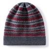 Autumn and winter new cashmere hat women's jacquard color matching casual ear protection warm windproof knitted hat fashionable and versatile