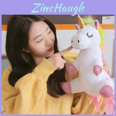 Einhorn-Rucksack für Kinder aus Plüschmaterial mit gewichtsreduzierendem Design für Kindergarten und Schule
