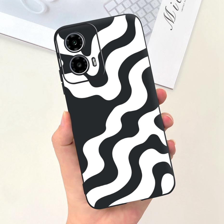 2024 New Fashion Case For Motorola Moto G24 G34 Black Silicon Soft Protective Back Cover For Moto G24 G34 4G 5G Phone Cases