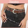 Metal Half Circle Pin Buckle Hand Woven Rope Womens Belt Accessories Clothing