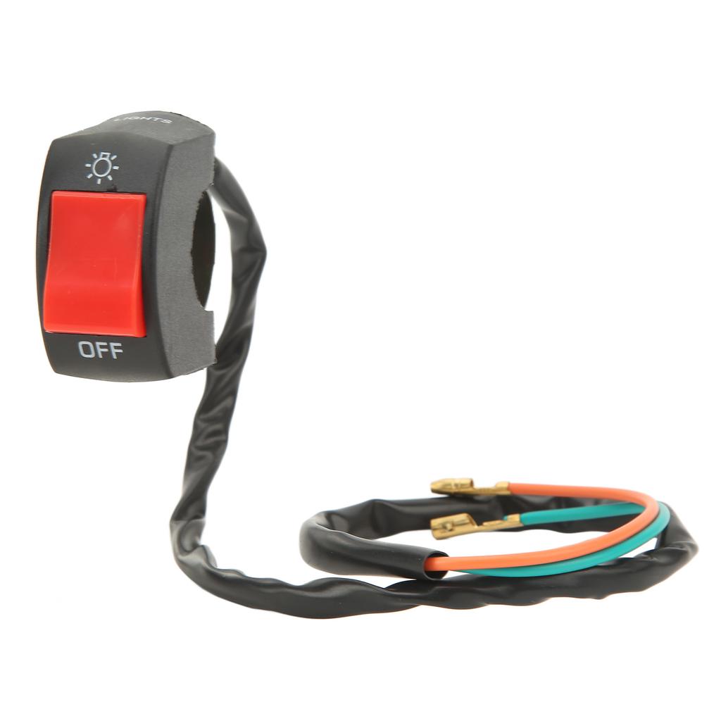 Electric Bike Headlight Switch Metal ABS Motorcycle Fog Light Switch for 2.2 to 2.5CM Handlebar