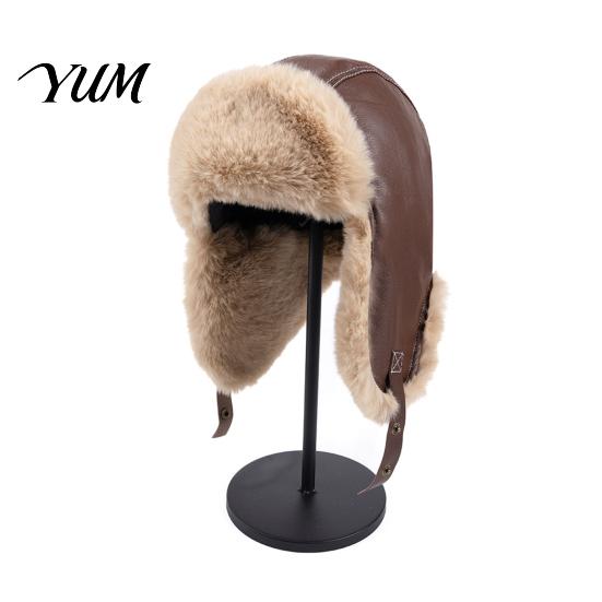 Warm Accessory for Daily Activities Faux Fur Trapper Hat, Winter Ushanka Hat with Ear Flaps, Plush Lining, Windproof Soft Comfortable Fleece