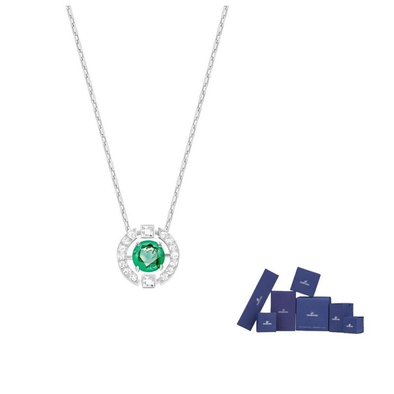 Swarovski Una Beating Heart Faux Crystal Stone Necklaces Womens Green F-Original brand box (color random)