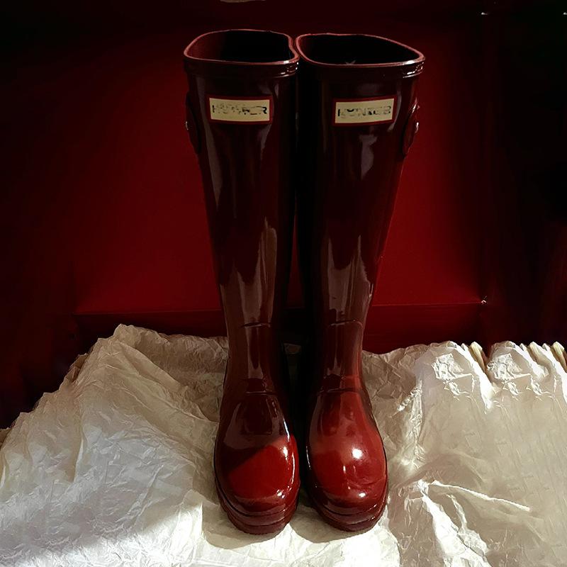 2025 Rain Boots~ Leather Platform Boots Children's Winter New Fashion Round Head Knight Boots Boots Boots High Boots