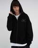 Tener Waterdrop Metal Point Double-Fleece Zip-Up Hoodie Black