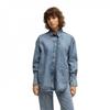Womens/Ladies Denim Relaxed Fit Long-Sleeved Shirt
