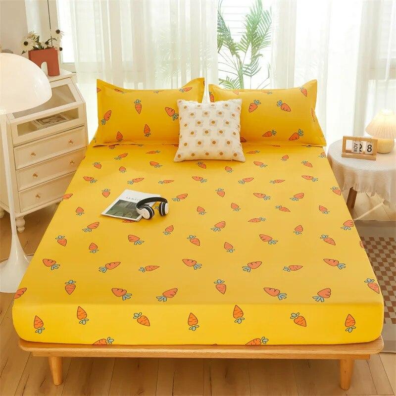 Double Bed Fitted Sheet Quilting Bedspread On The Bed Woven Air-Permeable Mattress Cover Single Bed Cover Bed with Pillowcases