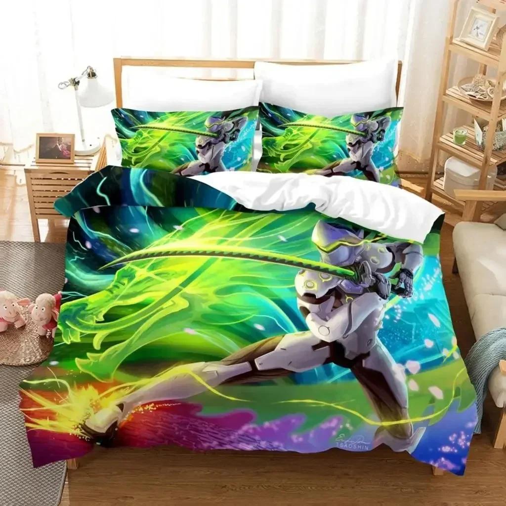 New 3D Print Anime Overwatch Widowmaker Bedding Set Bed Cover Pillow Case Cartoon Anime Character Duvet Cover For Boys Queen