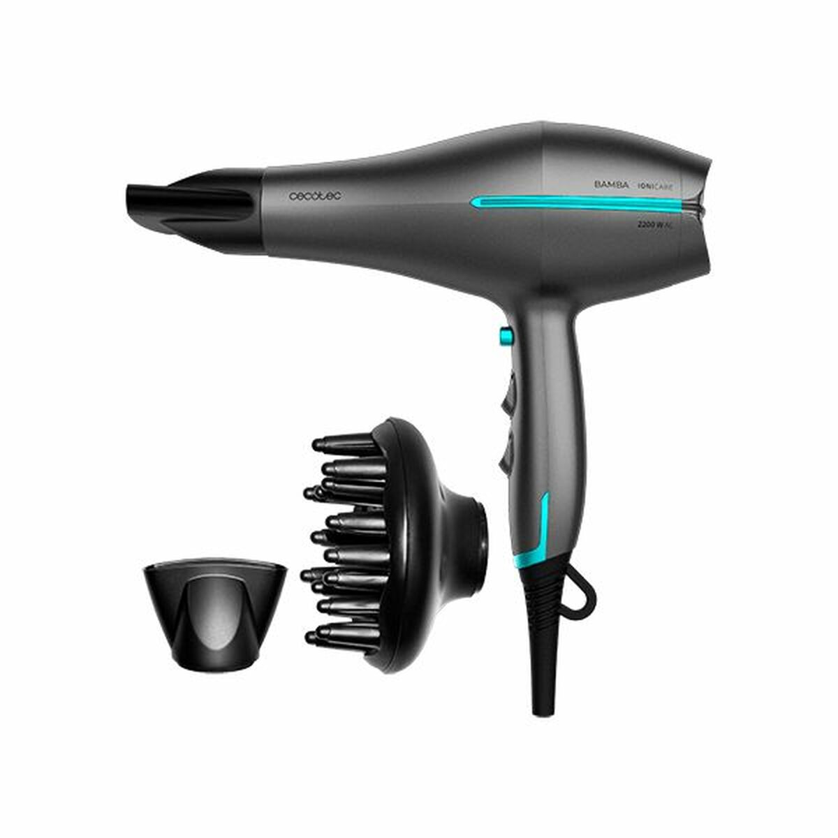 

Фен Cecotec Bamba IoniCare 5300 Maxi Aura Black 2200 Вт 1850-2200 Вт Черный