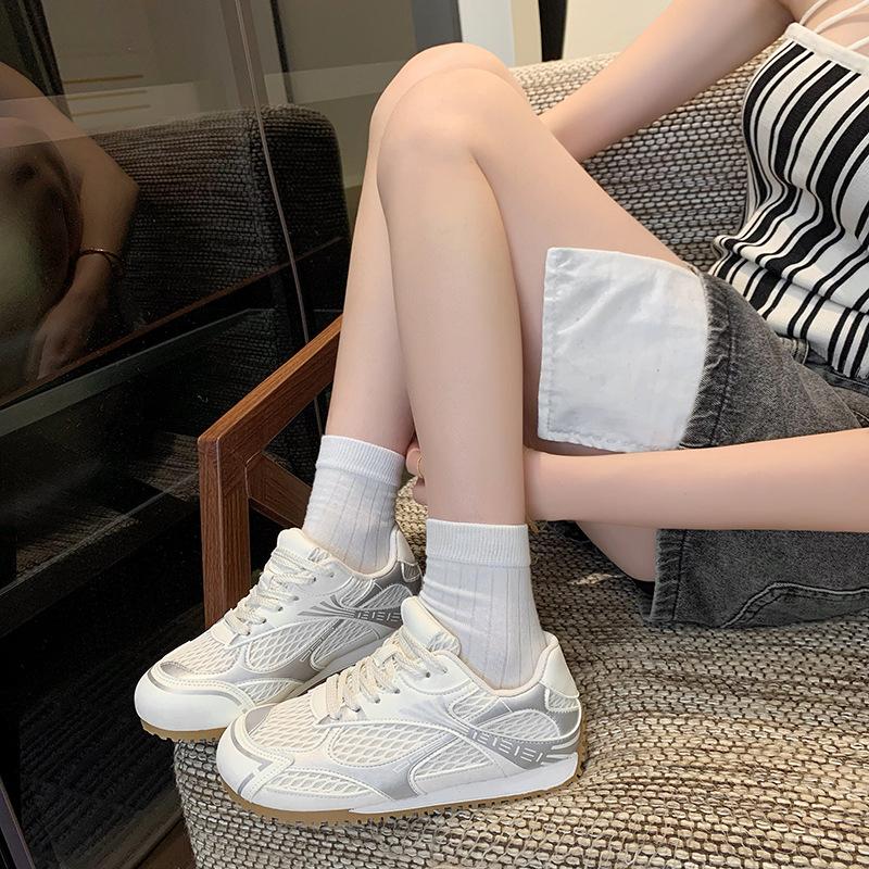 

Mesh breathable German training shoes women s 2025 new summer versatile retro casual sports shoes soft-soled mountaineering shoes 40 бежевый