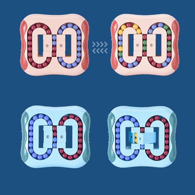 Kids Rotating Magic Bean Intelligence Fingertip Cube Toy Children Finger Gyro Magic Disk Learning Educational Cube Toys