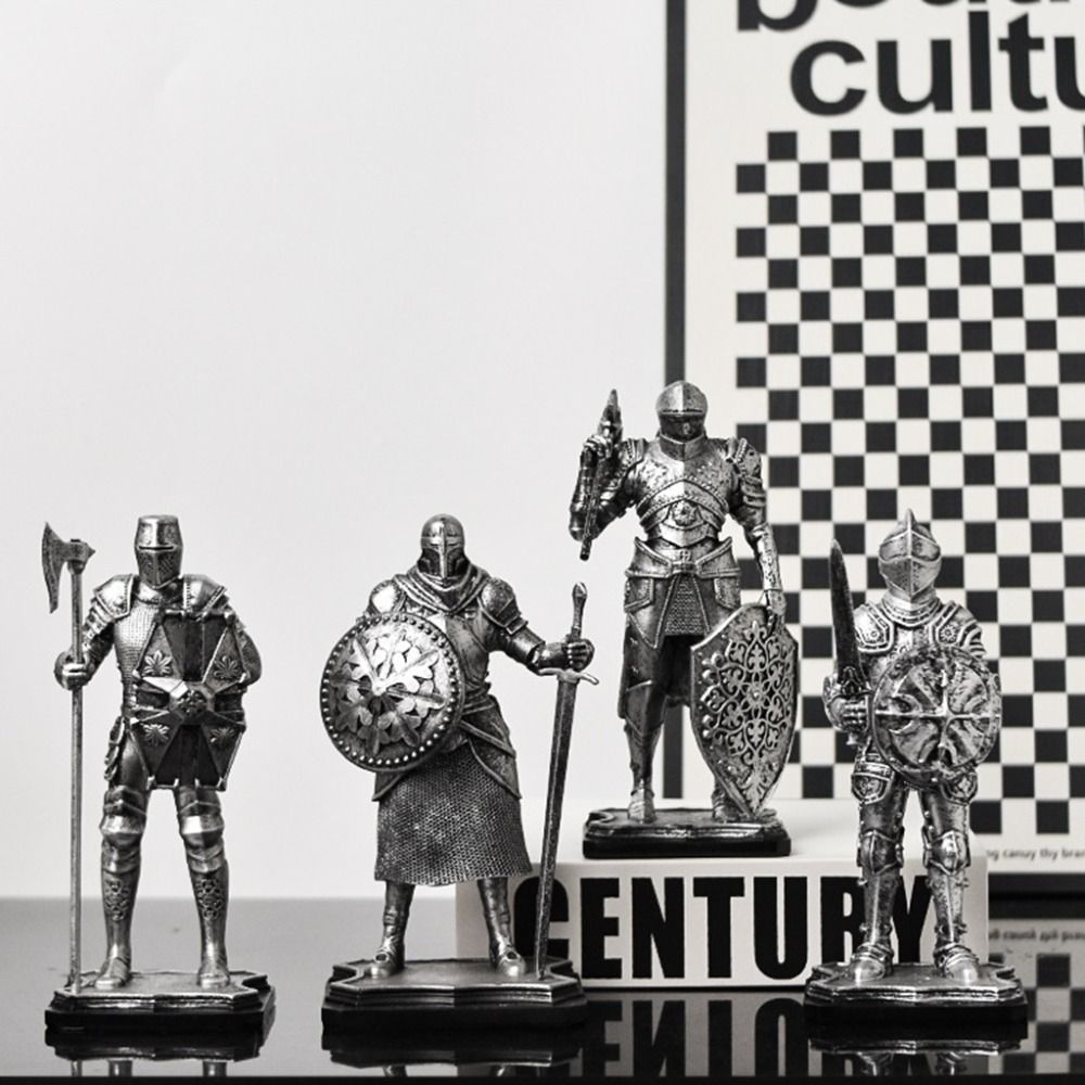 Exquisite Nordic Knight Resin Figurine Kawaii Knight Statue Decorative Children