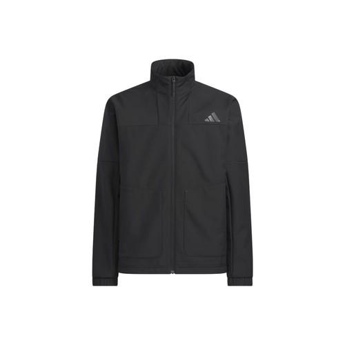 

adidas Water-Resistant Sports Casual Stand Collar Jacket for Men, Black M