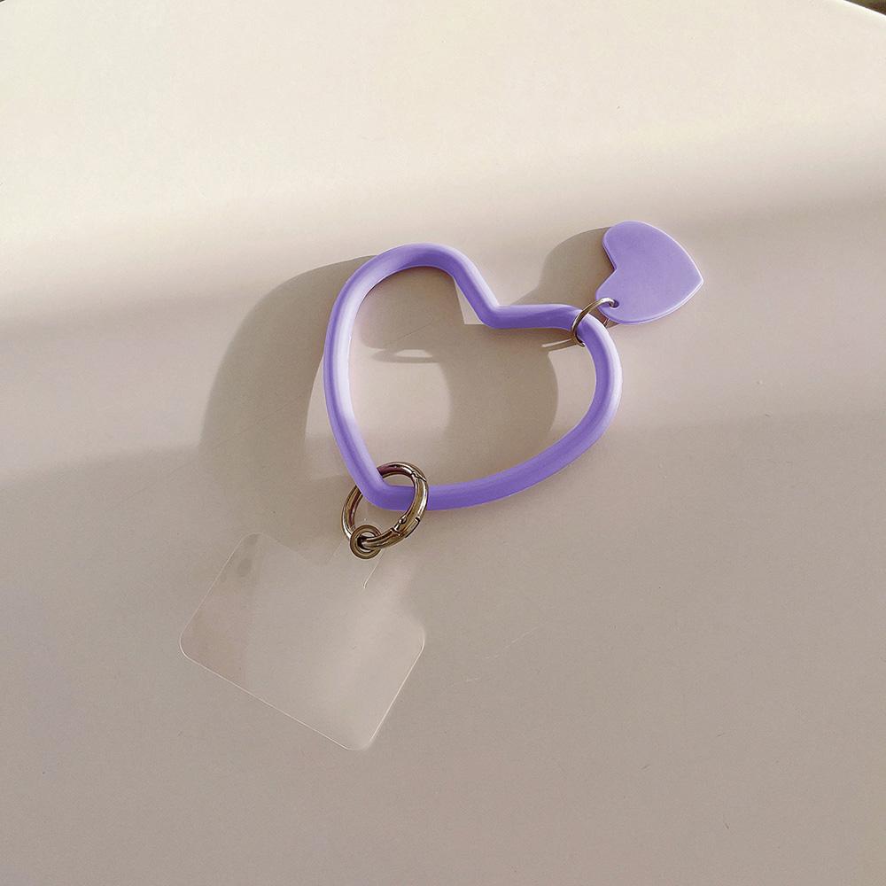 Heart-shaped Silicone Bracelet Keychain Portable Mobile Phone Strap Silicone Bracelet Anti-fall Wrist Strap