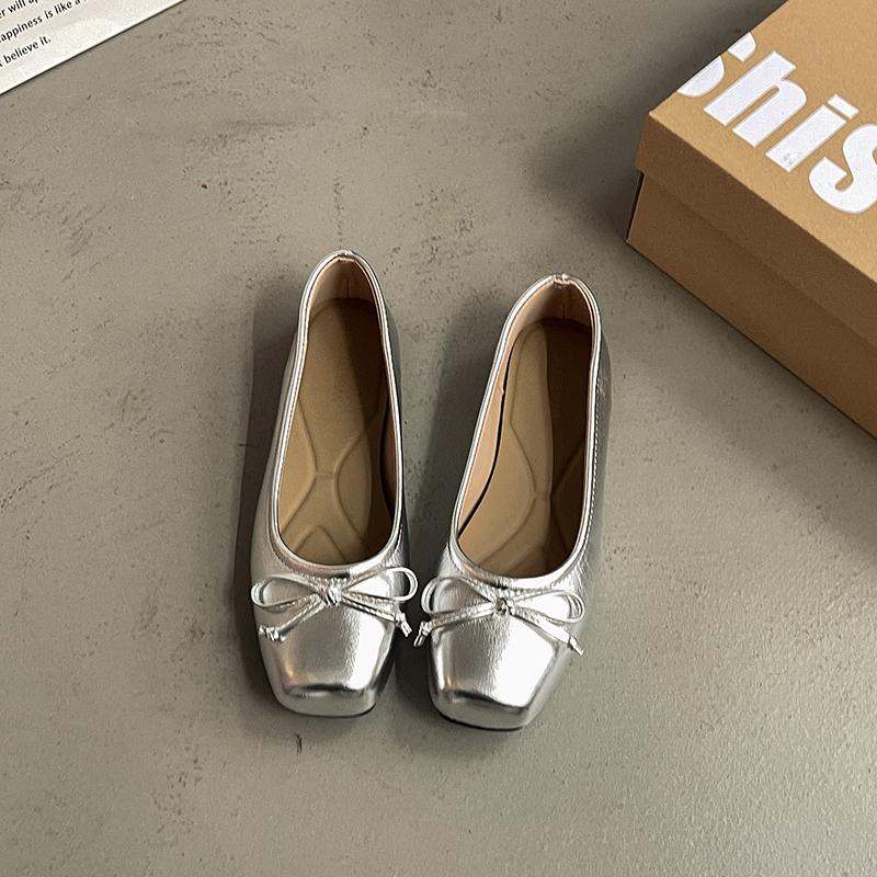 Spring New Women Flats Round Toe Shallow Slip On Ladies Casual Ballet Shoes Soft Leather Eelgant Dress Shoes
