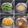 15-Zoll Edelstahl Schaumlöffel Sieblöffel Schöpfkelle, Geschlitzter Löffel zum Kochen, Abgießen & Frittieren