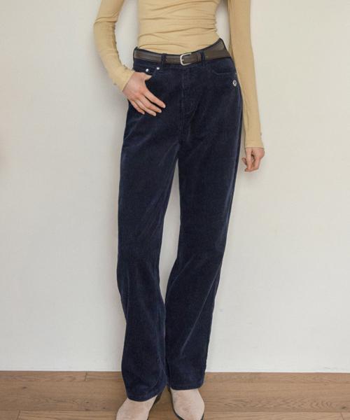 HAINT Hazel Straight-Cut Corduroy Pants 6Col_Navy