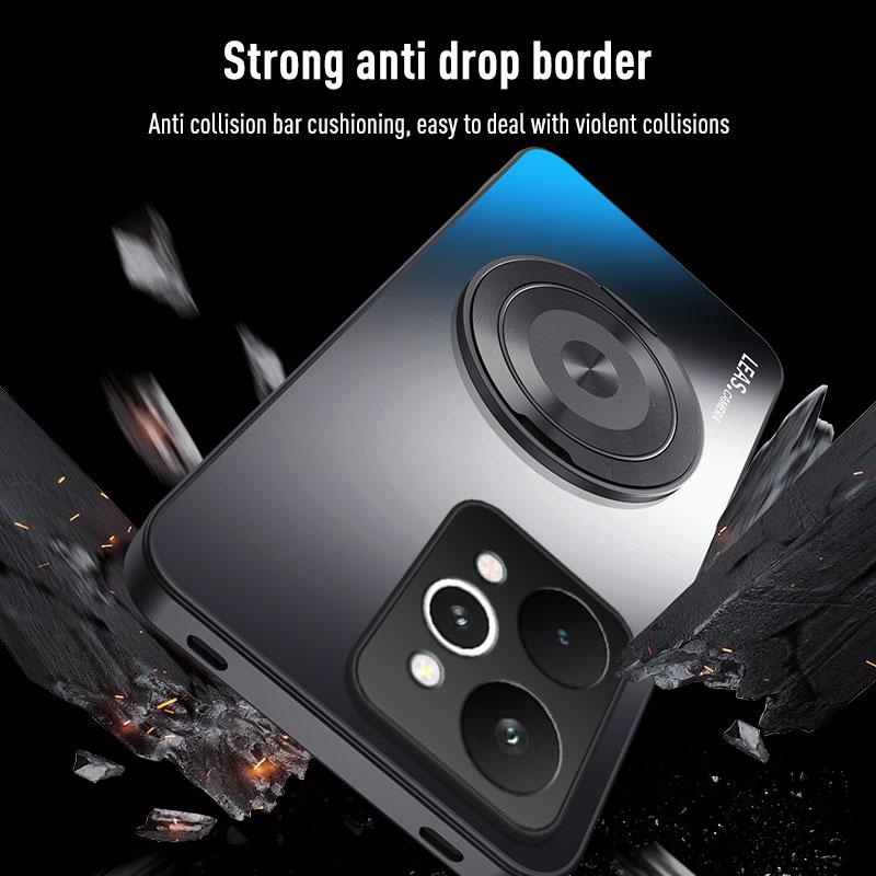 EUCAGR For Realme 15 Case Luxury AG Matte Back Cover For Realme 15 Pro 5G Shockproof Stand Bumper Funda For Realme15Pro
