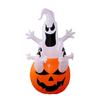 Halloween Inflatable Decor 1.8m Glowing White Ghost Pumpkin with Lights for Yard