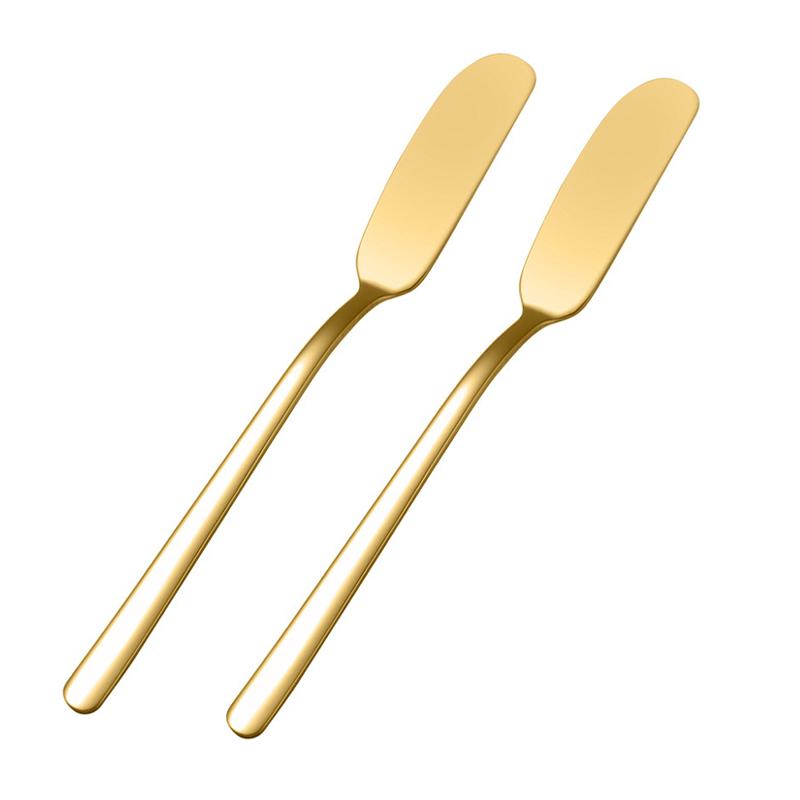 2PCS Butter Knife Stainless Steel Jam Spreader Cheese Cutting Knife Toast Wipe Cream Bread Cream Jam Spatula Kitchen Gadget