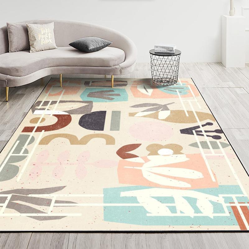 Nordic Modern Minimalist Style Large Carpet Anti-slip Wear-resistant Soft Mat for Living Room Bedroom Rug Beautiful and Fashion