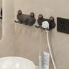 Wall Mount Power Plugs Hook No Drill Adhesive 1/2/3 Slots Plugs Holder Kitchen Appliances Charger Plugs Organizer Rack