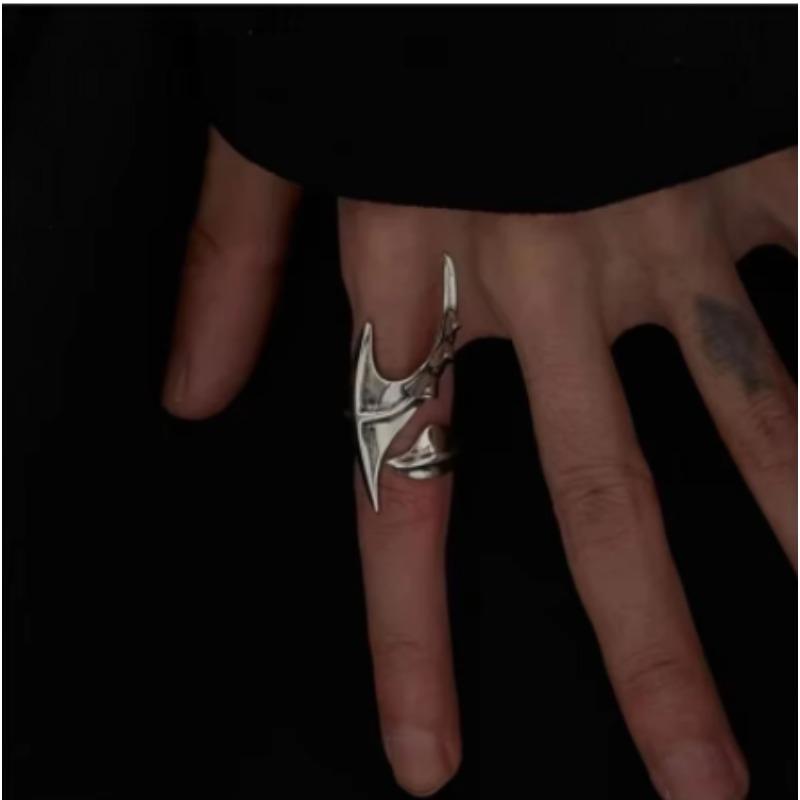

Cyberpunk Alien Irregular Ring Unisex Hip-Hop Exaggerated Opening Rings Carnival Jewelry Accessories Xmas Gift resizable