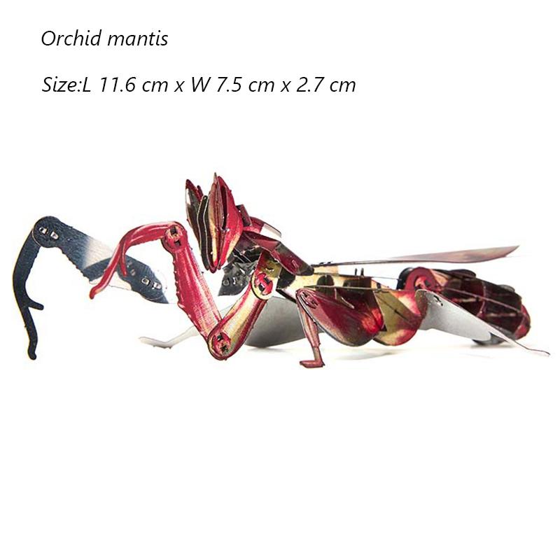 

Пазл из металла 3D Богомол-орхидея Сделай сам Ручная работа Животное Насекомое Сборная модель Конструктор Пазл Игрушки