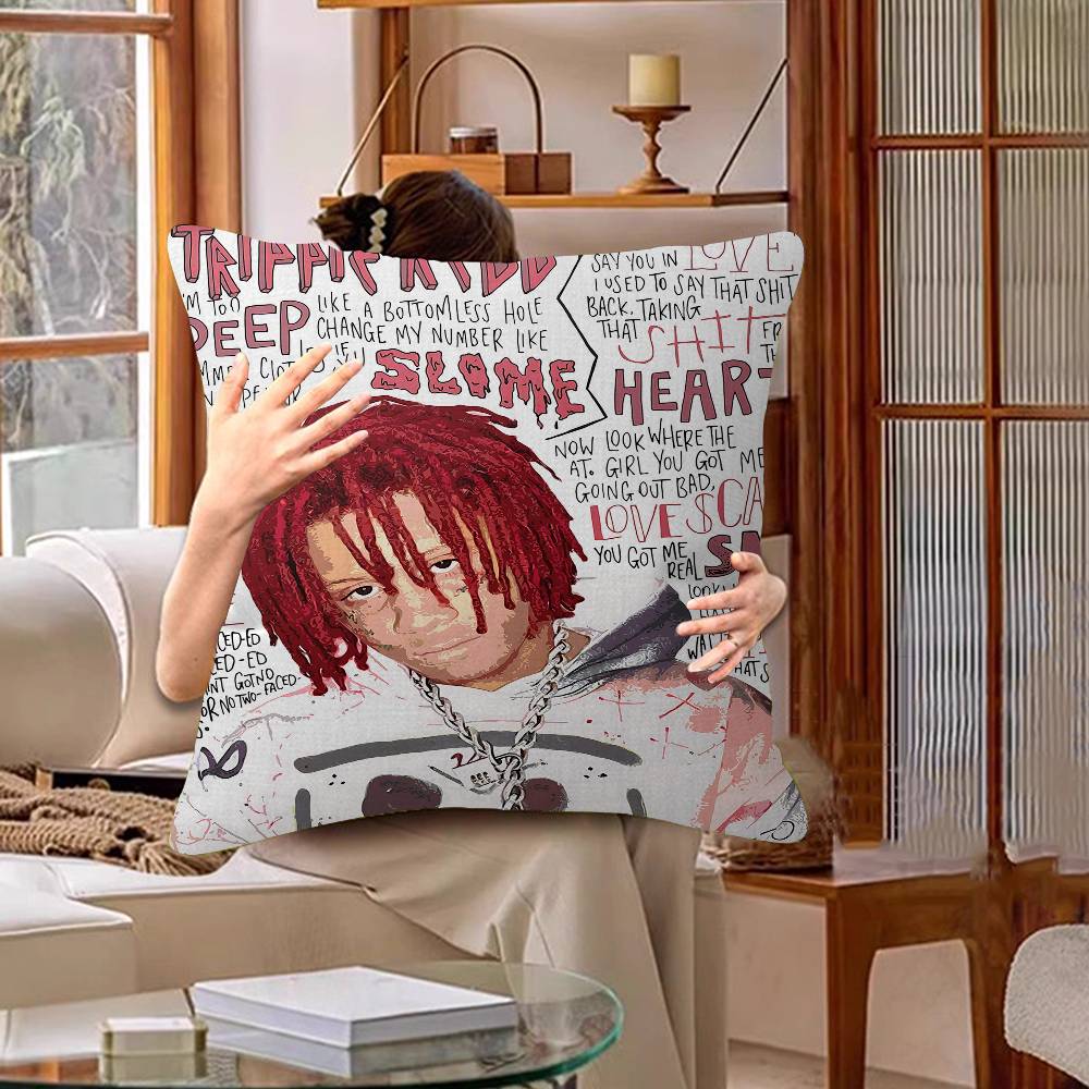 Trippie Rapper Singer Redd Cushion Cover Pillow Cover Decor Pillowcase Printed Cushion Case For Couch