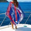 Custom Name Beach Towel Bills Logo Beach Towel, Soft Microfiber, Gift for Her/Him, Birthday, for Pool, Beach, Travel, Fan Gifts