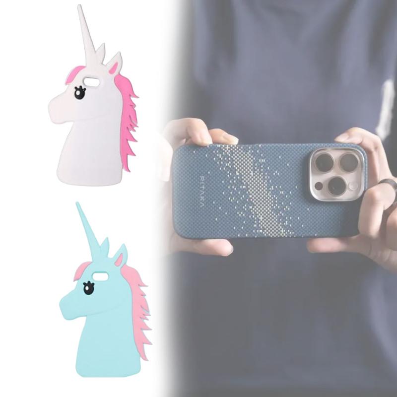 Cute Unicorn 3d Cartoon Horse Rubber Case Cover Mobile Phone Iphone Supplies
