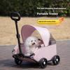 Small Pet Cart Dog Cat Teddy Baby Cart Out Small Pet Cart Lightweight Foldable Outdoor