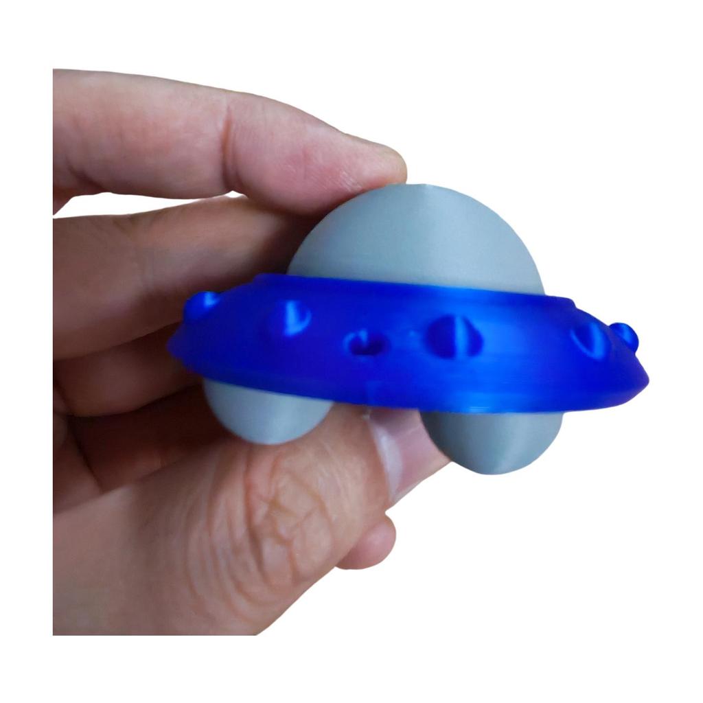 UFO Decompression Mini Squeezable Pendant with Bearing, Alien Spaceship Design