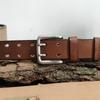 Belt Men's Special Forces Double Pin Buckle Genuine Leather First Layer Pure Cattlehide Retro Casual Belt