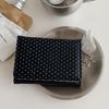 Lightweight Polka Dot Trifold Wallet PU Leather Mini Wallet Aesthetic Card Holder  Daily Use