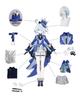 Furina Cosplay Svart Vanngudinne Genshin Impact Cosplay for Kulturelle og Sceneopptredener Parykkstørrelse Parykk, Focalorus, Kostyme, Voksen, Festivaler,