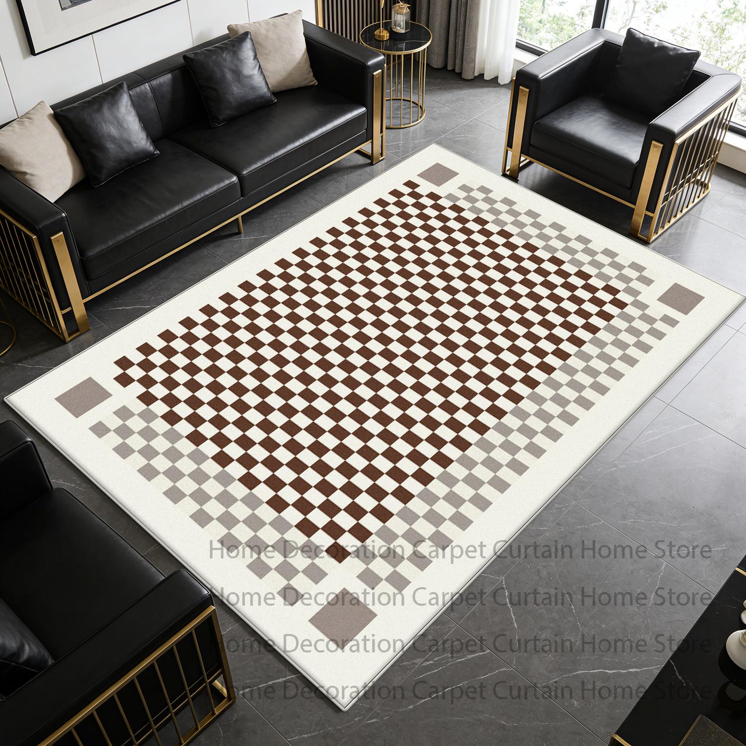 

Modern Geometric Carpet Art Pattern Living Room Decor Soft Rug Indoor Lounge Stylish Non Slip Easy Cleaning Floor Mat Study 60x90cm