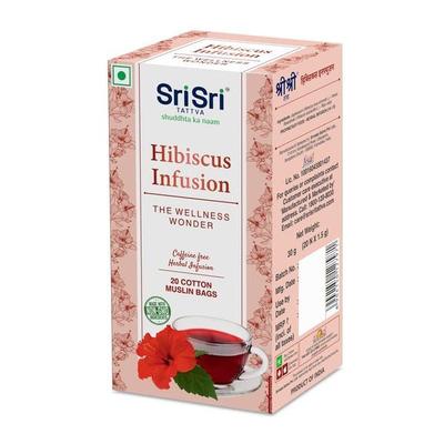 Tisana con Ibisco (Confezione da 20, 1,5 gr), Infuso di Ibisco Sri Sri Tattva