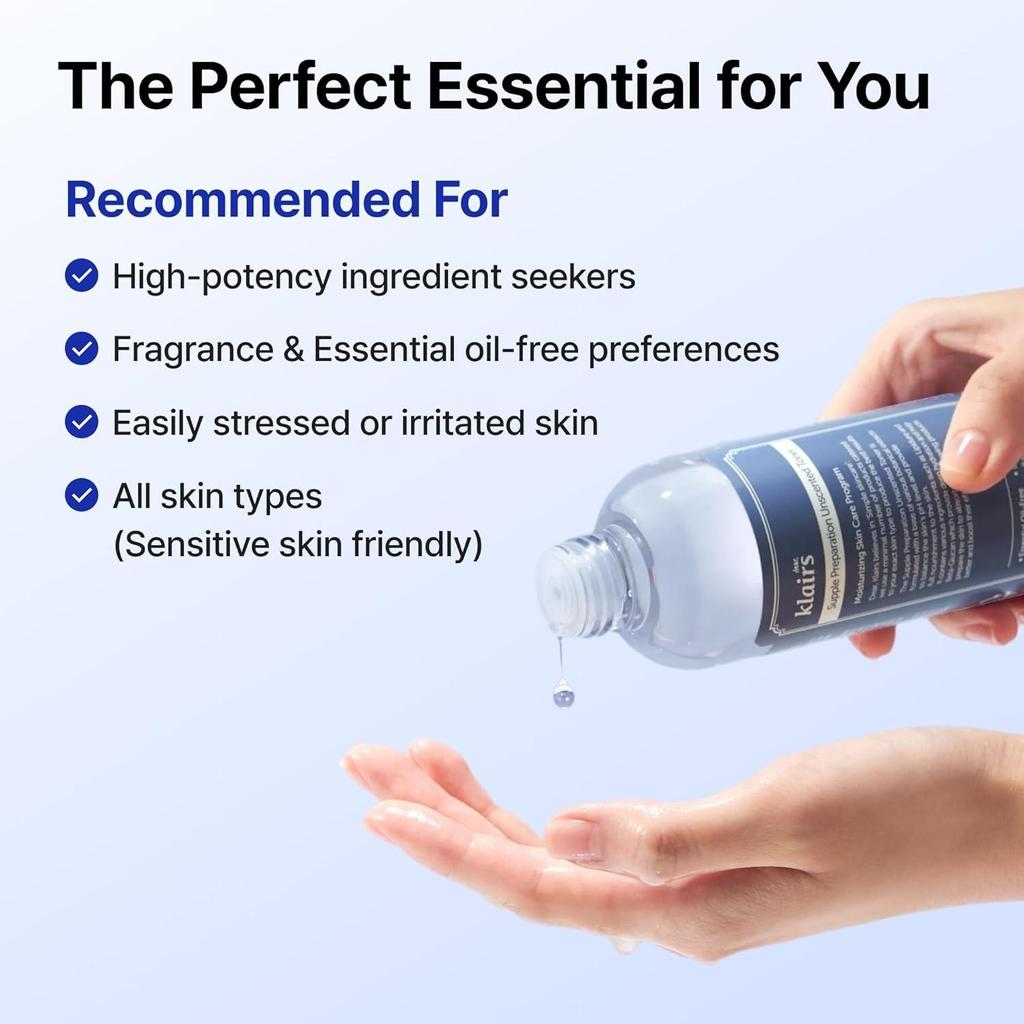 Dear, Klairs Supple Preparation Unscented Toner Deep Hydration pH Balancing 180ml