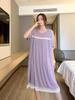 2021 Summer Lace Short Sleeve Loose Large Size Slim Dress - Women's Outdoor & Home Nightdress