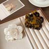 Korean Style Large Acetate Flower Hair Clip - Letter Claw for Bun, Ponytail, or Back-of-Head Style